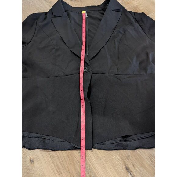 Sz 2XL Vanity 3/4 Sleeve Blazer w/ Ruffle Hem - Picture 13 of 15